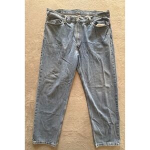 Levis 550 Relaxed Fit Light Wash Denim Jeans Mens 42x32 Blue 00550-4891